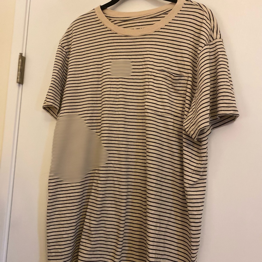 Katin Men's Striped Beige and Black Tee